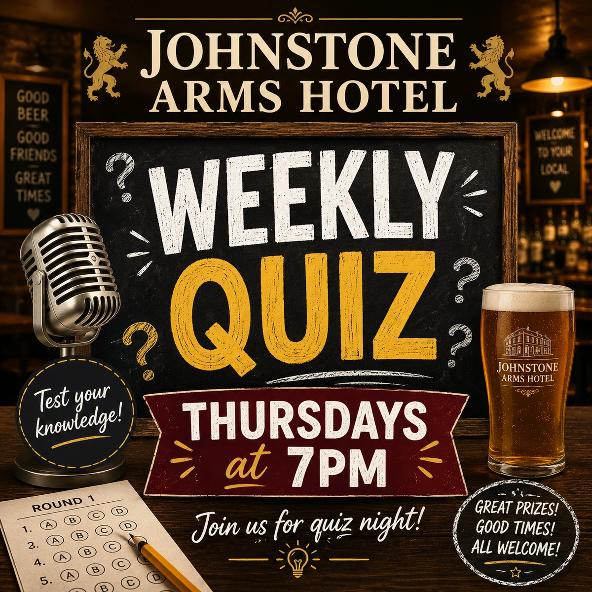 Johnstone Arms Hotel Quiz Night