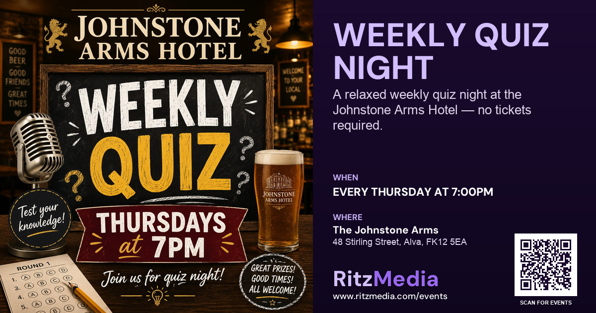 Johnstone Arms Hotel Quiz Night Facebook sharing image