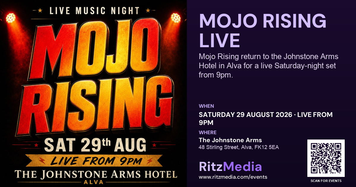 Mojo Rising Live at The Johnstone Arms Hotel Facebook sharing image