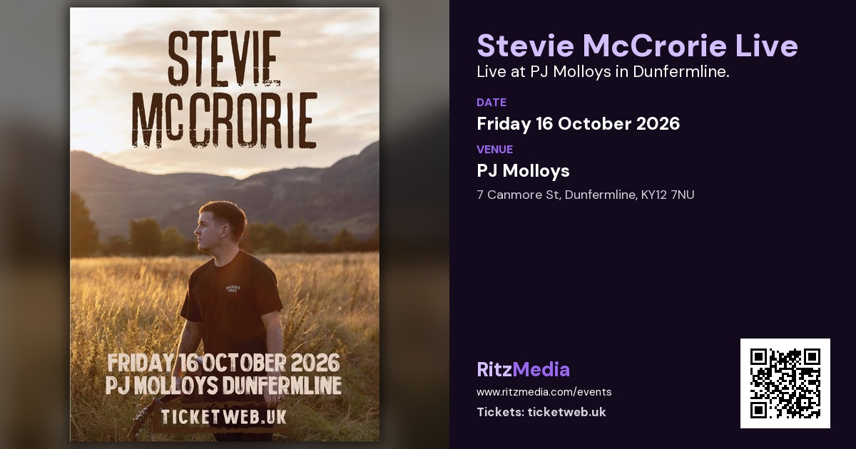 Stevie McCrorie Live at PJ Molloys Facebook sharing image